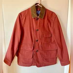 NWT Vintage Pendleton Men’s Maroon Brown Corduroy Military Jacket, Size Small